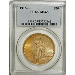1916-S $20 MS65 PCGS