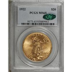1922 $20 MS65 PCGS