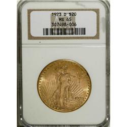 1923-D $20 MS65 NGC