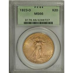 1923-D $20 MS66 PCGS