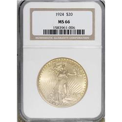 1924 $20 MS66 NGC