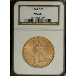 1924 $20 MS66 NGC