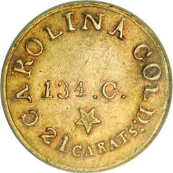 $5 C. Bechtler 134G With Star AU Details NCS