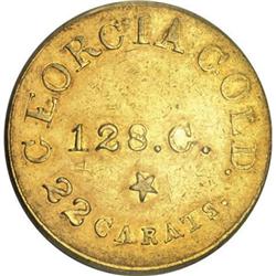(1837-42) $5 C. Bechtler Five Dollar, 128G. 22C.