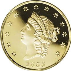 1855 $50 Kellogg & Co. Fifty Dollar Restrike