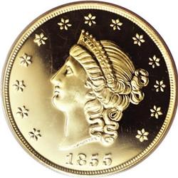 1855 $50 Kellogg & Co. Fifty Dollar Restrike