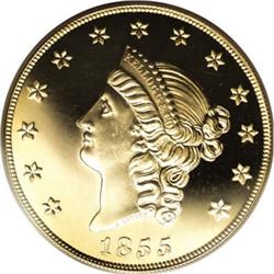 1855 $50 Kellogg & Co. Fifty Dollar Restrike