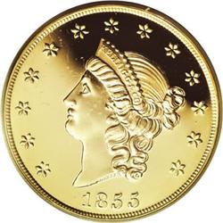 1855 $50 Kellogg Restrike Gem Proof PCGS