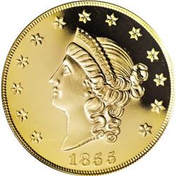 1855 $50 Kellogg Restrike Gem Proof PCGS