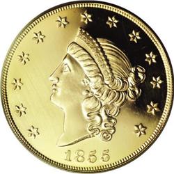 1855 $50 Kellogg Restrike Gem Proof PCGS