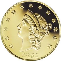 1855 $50 Kellogg Restrike Gem Proof PCGS