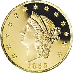 1855 $50 Kellogg Restrike Gem Proof PCGS