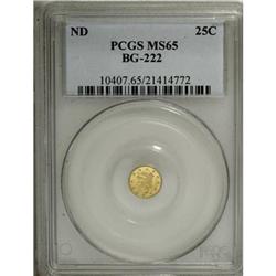 Undated 25C Liberty Round 25 Cents, BG-222, R.2,