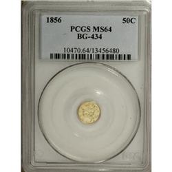 1856 50C Liberty Round 50 Cents, BG-434, Low