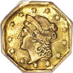 Undated $1 Liberty Octagonal 1 Dollar, BG-501,