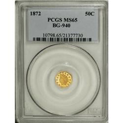 1872 50C Indian Octagonal 50 Cents, BG-940, R.4,