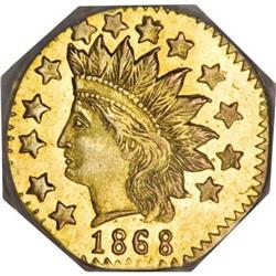 1868 50C Indian Octagonal 50 Cents, BG-960A,