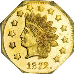 1872 $1 BG-1119 MS64 PL NGC