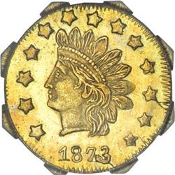 1873/2 $1 Indian Octagonal 1 Dollar, BG-1122,