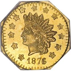 1876/5 Indian $1 BG-1129 MS63 PCGS