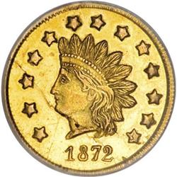 1872 $1 Indian Round 1 Dollar, BG-1208, Low R.6,