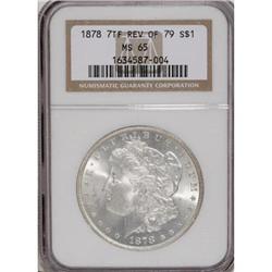 1878 7TF $1 Reverse of 1879 MS65 NGC