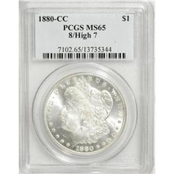 1880-CC $1 8 Over High 7 MS65 PCGS