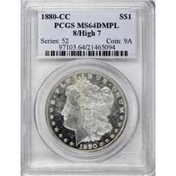 1880-CC $1 8 Over High 7 MS64 Deep Mirror