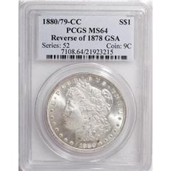 1880/79-CC $1 Reverse of 1878 MS64 PCGS