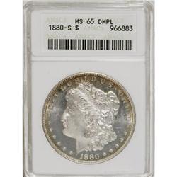 1880-S $1 MS65 Deep Mirror Prooflike ANACS