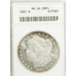 1881 $1 MS64 Deep Mirror Prooflike ANACS