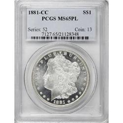 1881-CC $1 MS65 Prooflike PCGS