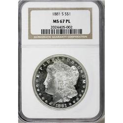 1881-S $1 MS67 Prooflike NGC