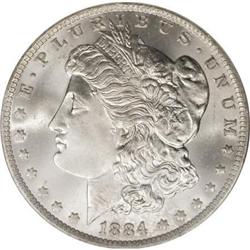 1884-O $1 MS67 NGC