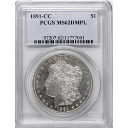 1891-CC $1 MS62 Deep Mirror Prooflike PCGS