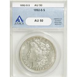 1892-S $1 AU50 ANACS