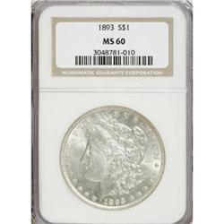 1893 $1 MS60 NGC