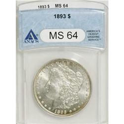 1893 $1 MS64 ANACS