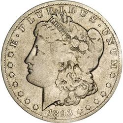 1893-S $1--Cleaned--ANACS. VG8 Details