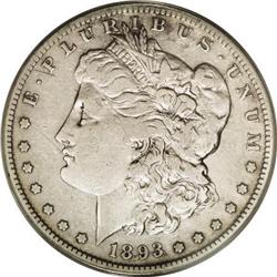 1893-S $1 VF30 ANACS