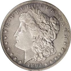 1893-S $1 VF30 ANACS