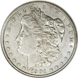 1901 $1 Doubled Die Reverse AU50 NGC