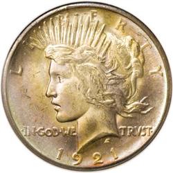 1921 $1 MS65 NGC