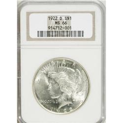 1922-D $1 MS66 NGC