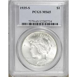 1935-S $1 MS65 PCGS