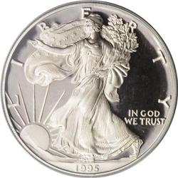 1995-W $1 Silver Eagle PR65 Deep Cameo ANACS