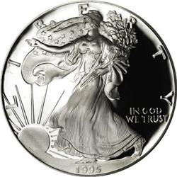 1995-W $1 Silver Eagle PR69 Deep Cameo PCGS