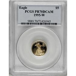 1995-W G$5 Tenth-Ounce Gold Eagle PR70 Deep