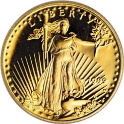 1999-W G$5 Tenth-Ounce Gold Eagle PR70 Deep