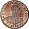 Image 1 : 1847 1C Hawaii Cent MS63 Red PCGS